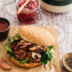 recette de Burger pulled beef aux champignons