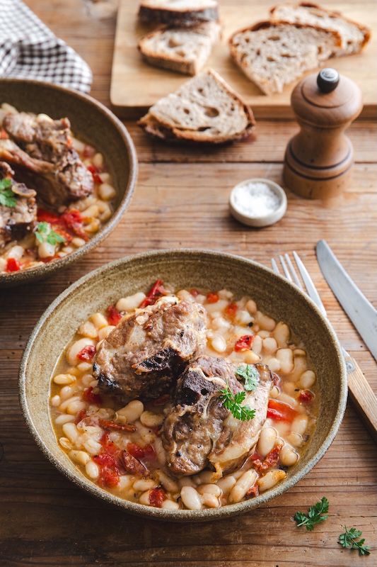 recette de Mijoté de collier d’agneau aux haricots