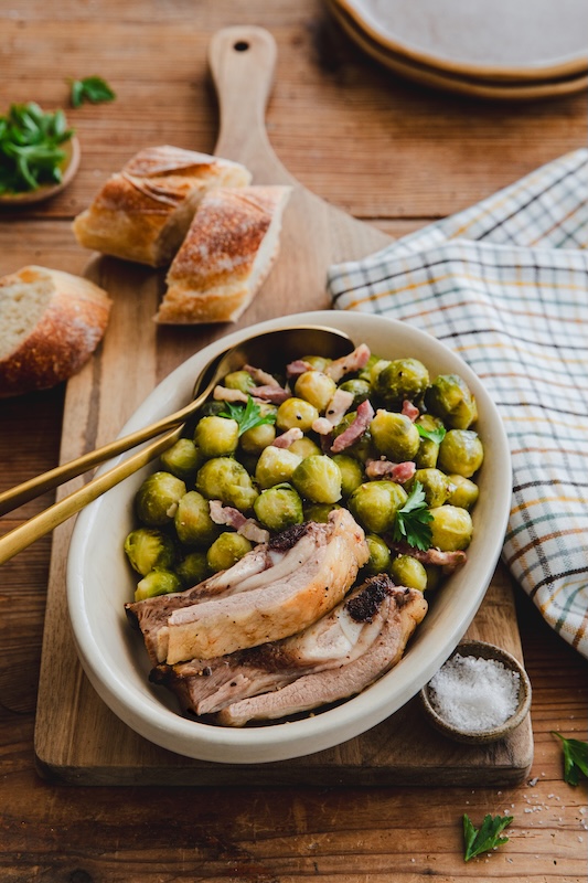 recette de Poitrine d’agneau et choux de Bruxelles