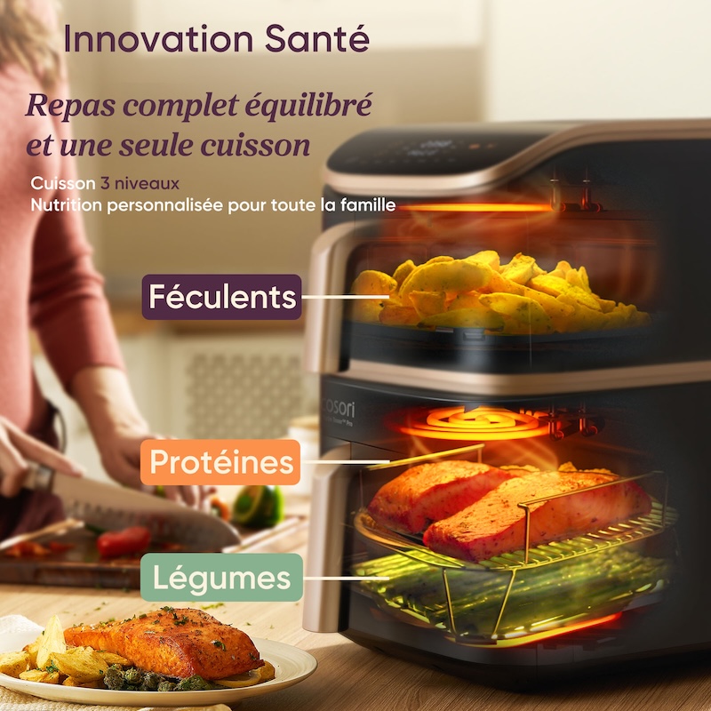 airfyer cuisson 3 niveaux