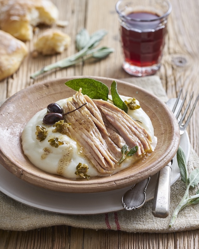 recette de Purée et ventrèche de thon blanc