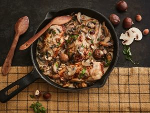 recette de Filets de poulet rôti à la forestière