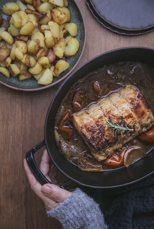 recette de Rôti de porc à la moutarde