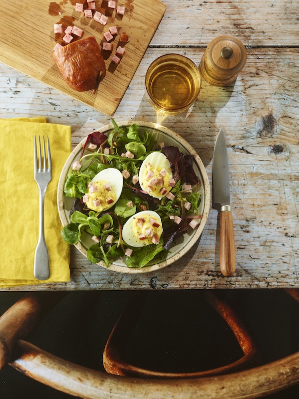 recette Oeufs mimosa à la saucisse de Morteau