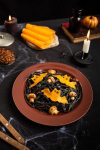 recette de Spaghetti à l’encre de seiche et Mimolette