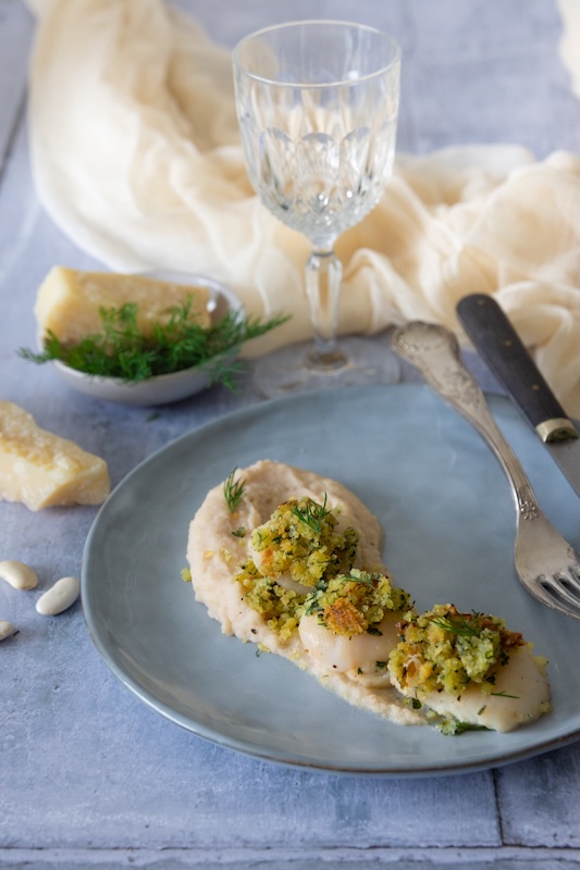 recette de Saint-Jacques gratinées et crème