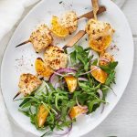 Brochettes de poulet et clémentine de Corse