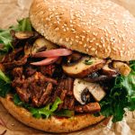 Burger pulled beef aux champignons