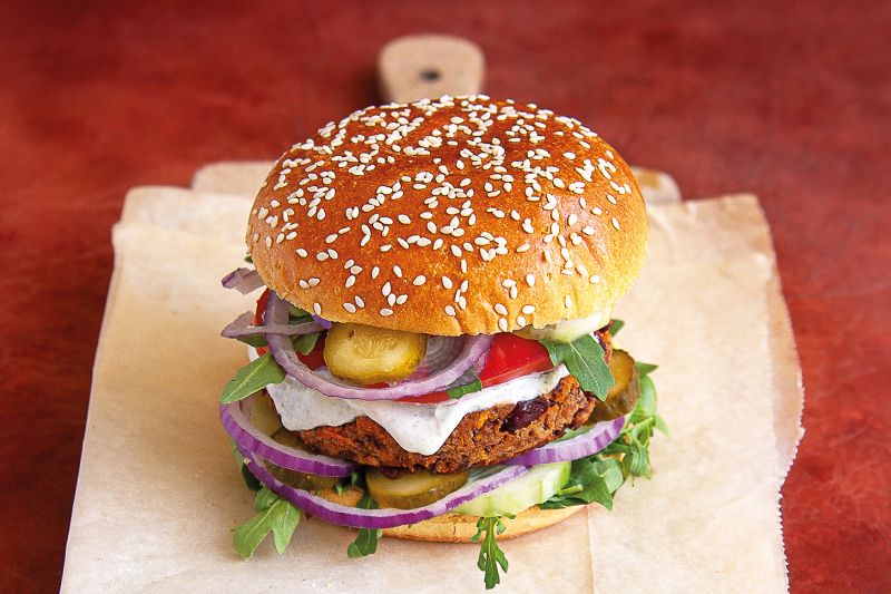 Burger végétarien aux haricots rouges