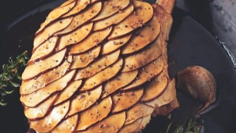 Côte de veau en écailles de cèpes
