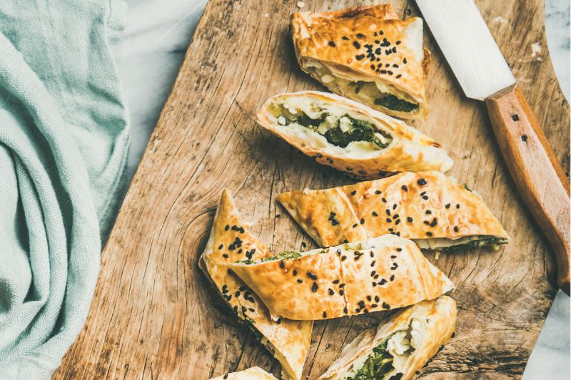 Feuilleté aux épinards et fromage frais