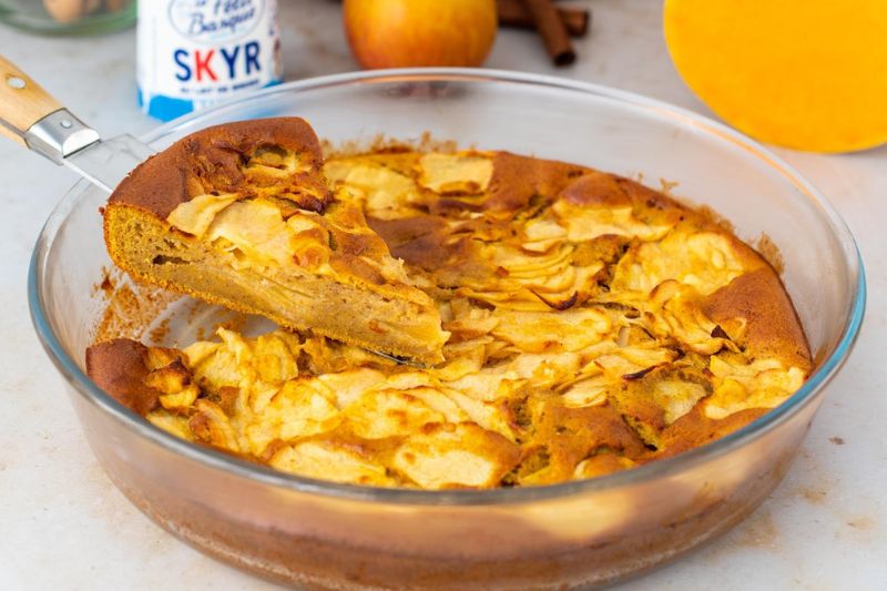 Gâteau aux pommes butternut et Skyr