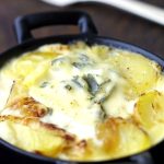 Gratin de rattes au Bresse Bleu