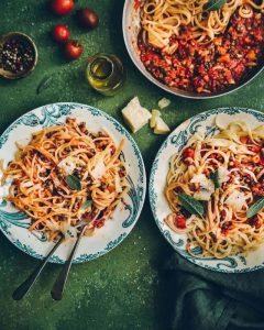 recette de Linguine à la bolognaise veggie