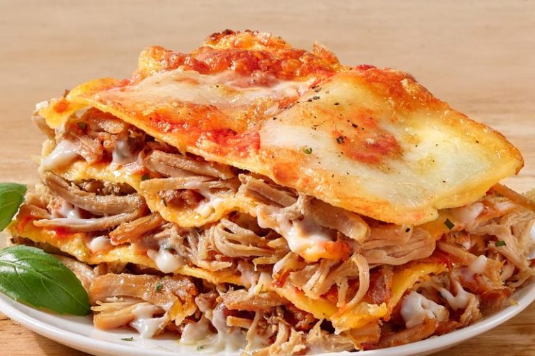 Lasagnes d’effilochés au porc