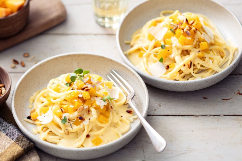 Linguines à la crème de courge