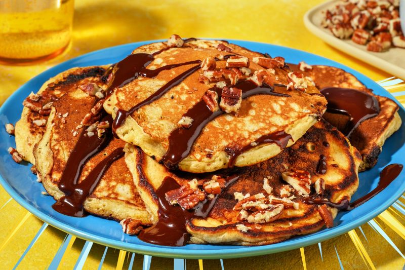 Pancakes banane chocolat pécan