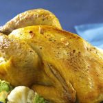 Pintade rôtie choux en risotto