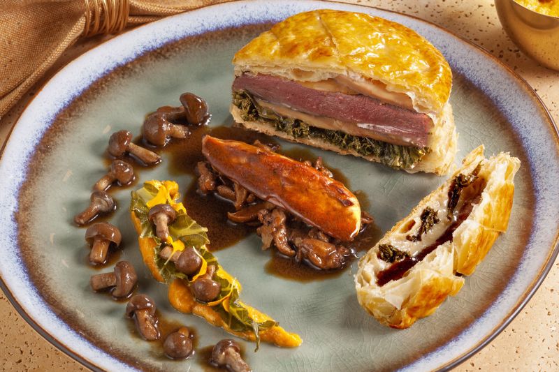 Galette au foie gras magret