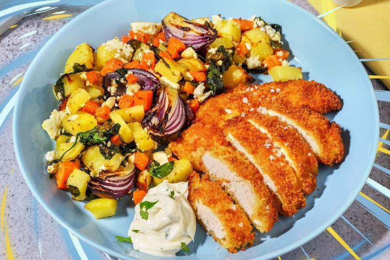 Poulet crispy épinards et mayo