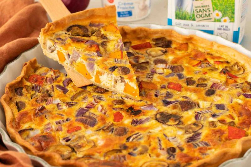 Quiche automnale au lait de brebis