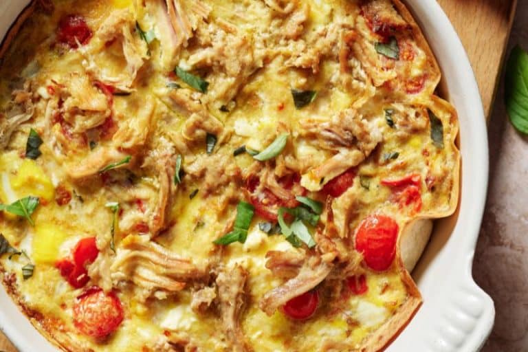 Quiche tortilla aux effilochés au porc
