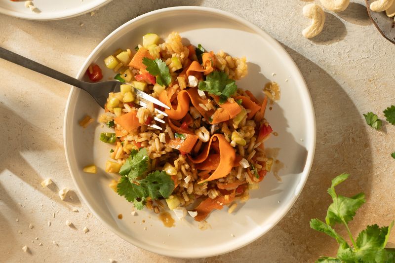 Salade de riz à l’asiatique