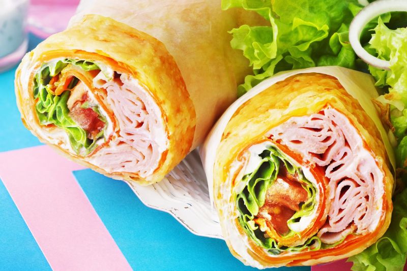 Wraps de carottes aux crudités