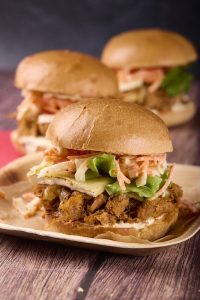 recette de Burger à l’effiloché de boeuf et au Brie