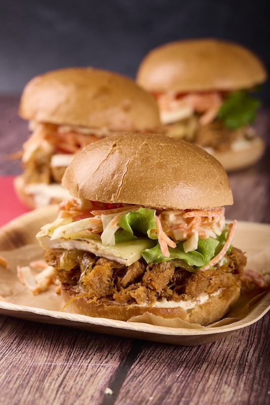 recette de Burger à l’effiloché de boeuf et au Brie