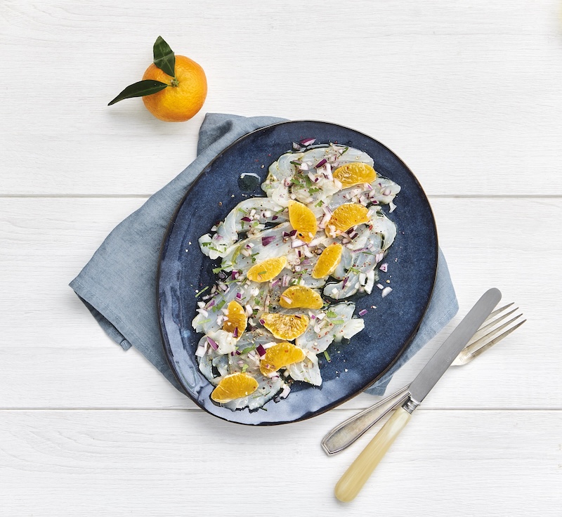 recette de Ceviche de poisson blanc et clémentines