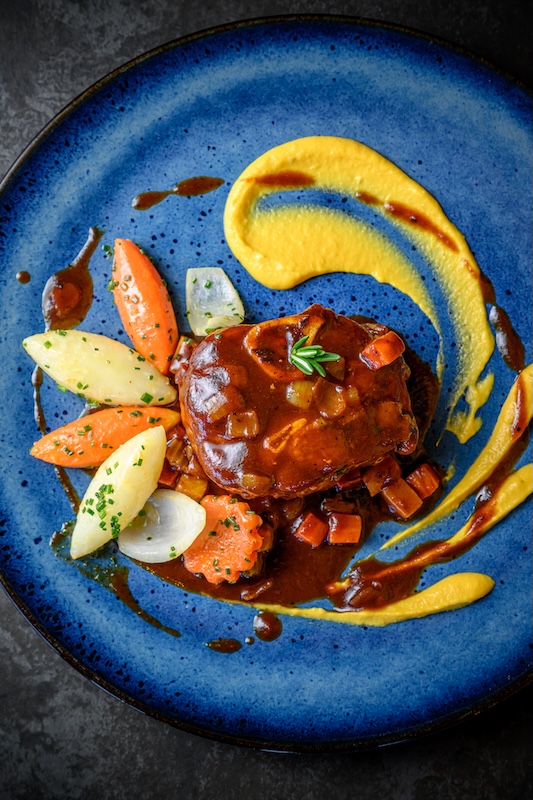 recette de Jarret de veau braisé à la Chameau