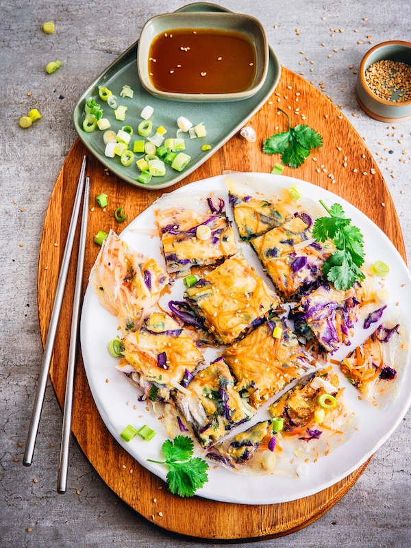 recette de Galette aux légumes et à la feuille de riz