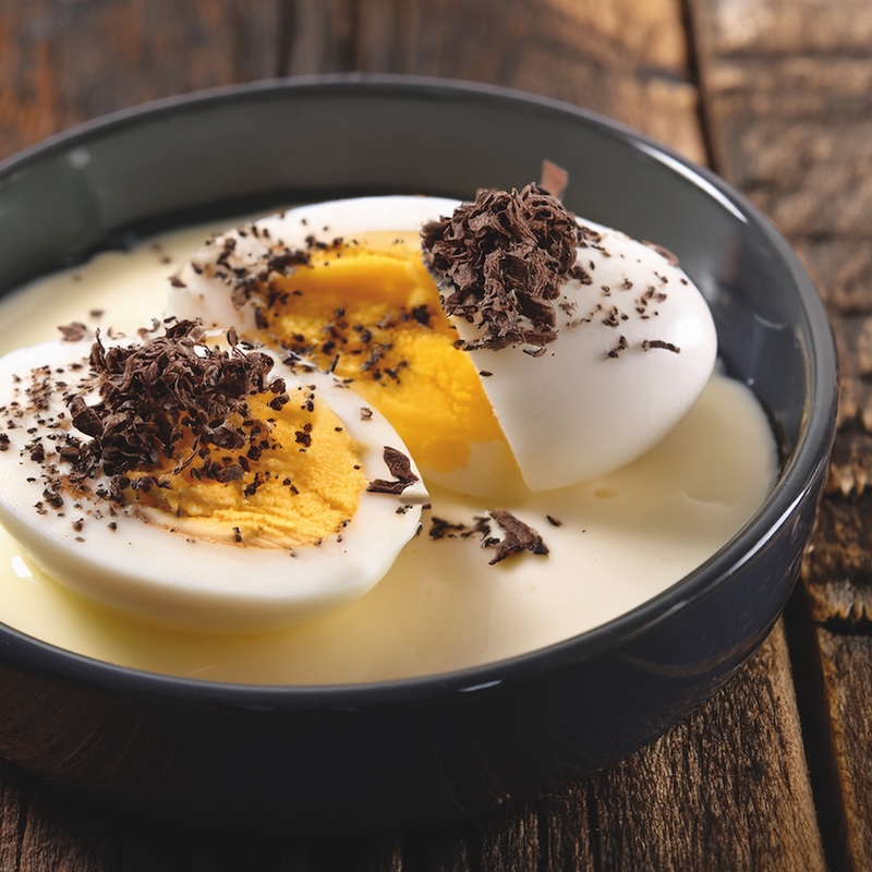 recette Oeufs à la crème truffée