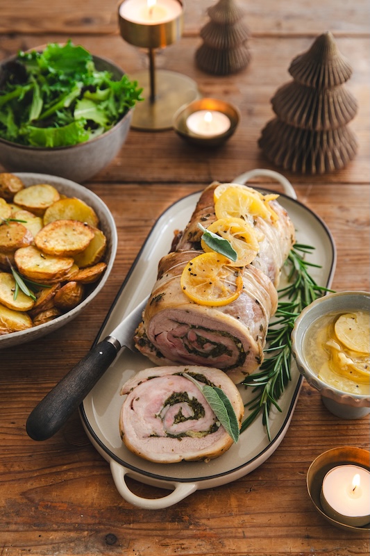 recette de Poitrine d’agneau façon porchetta