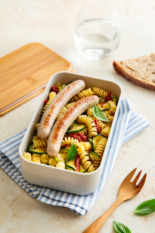 recette de Salade de pâtes et saucisses de lapin