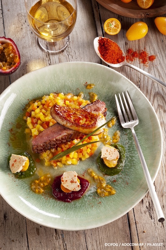 recette de Magrets et foie gras aux épices