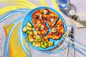 recette de Pizza naan au chorizo et à la ricotta