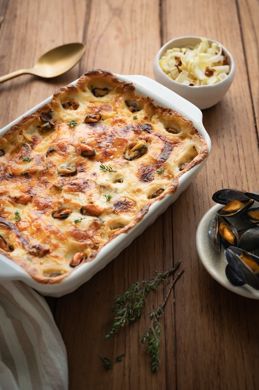 recette de Gratin dauphinois aux moules de bouchot
