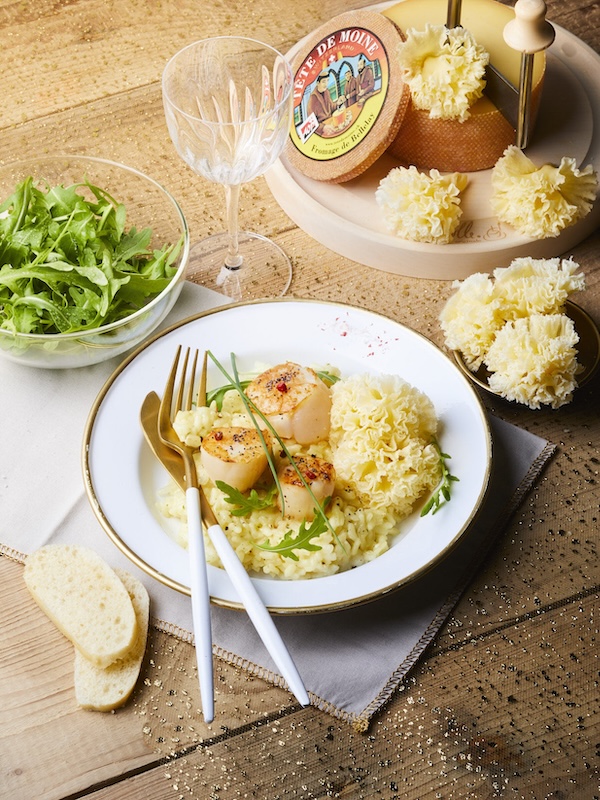 recette de Risotto au champagne et à la Tête de Moine