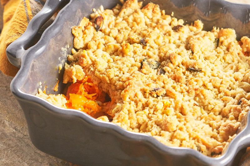 Crumble de courge à la Tome des Bauges