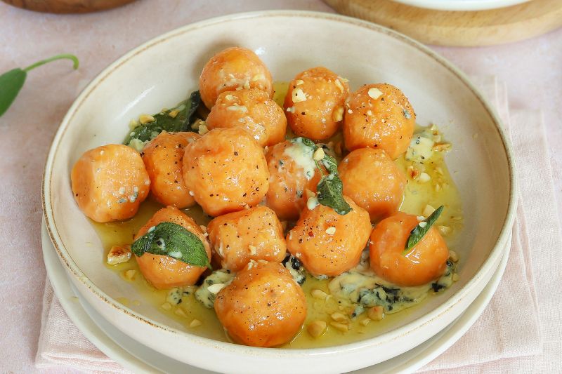 Gnocchis de patate douce au beurre