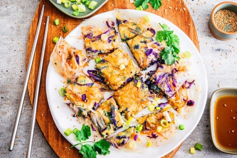 Galette aux légumes et à la feuille de riz