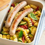 Salade de pâtes et saucisses de lapin