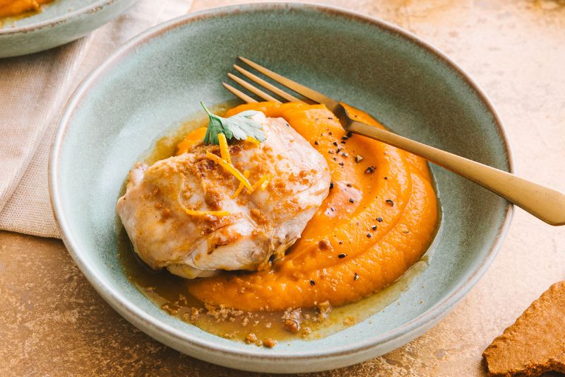 Demi-râbles de lapin à l’orange