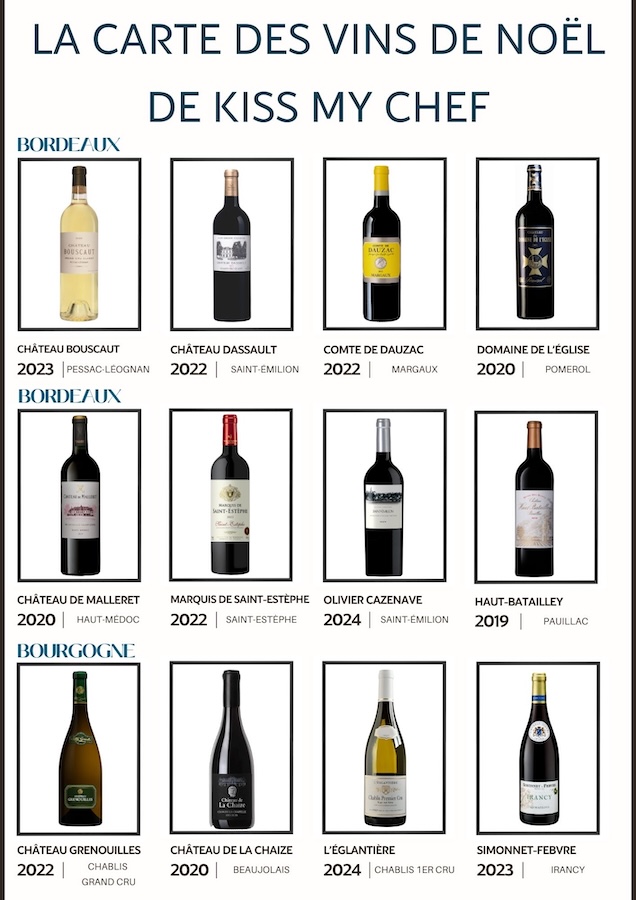 Les vins de Noël 2025