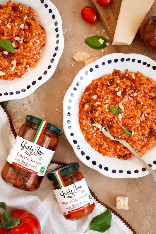 recette de Risotto à la tomate épicée