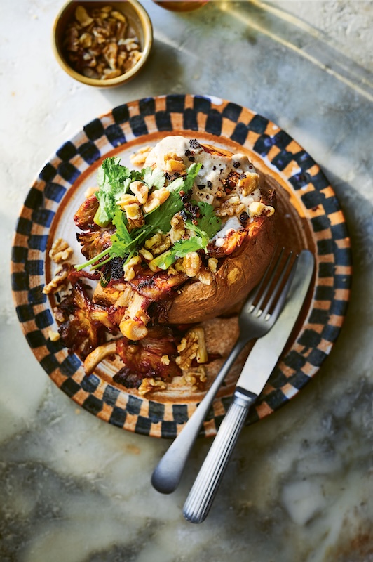 recette de Patates douces et champignons rôtis