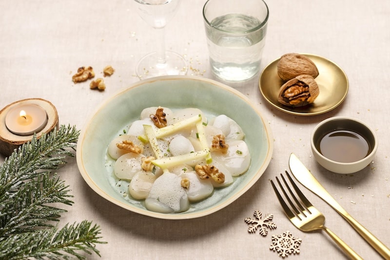 recette de Carpaccio de Saint-Jacques aux pommes