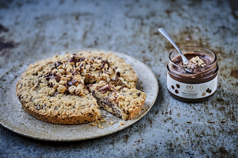 Cookie coeur chocolat noisette